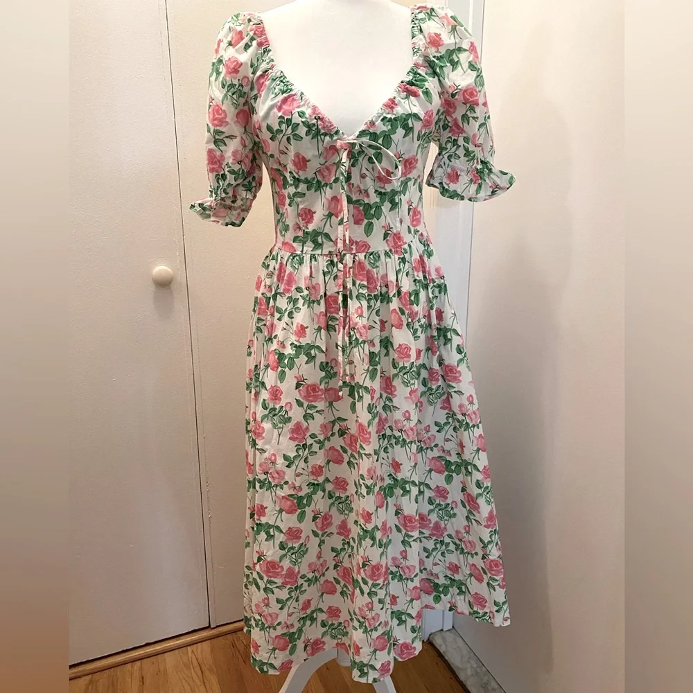 Hill House Pink and White Smocked Sundress - Picture 5 of 5